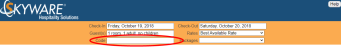 Web Rate Code field on Web booking engine